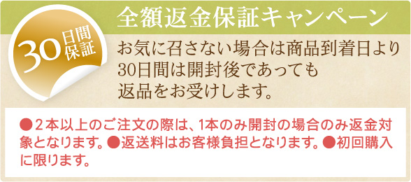 30日間保証 全額返金保証キャンペーン